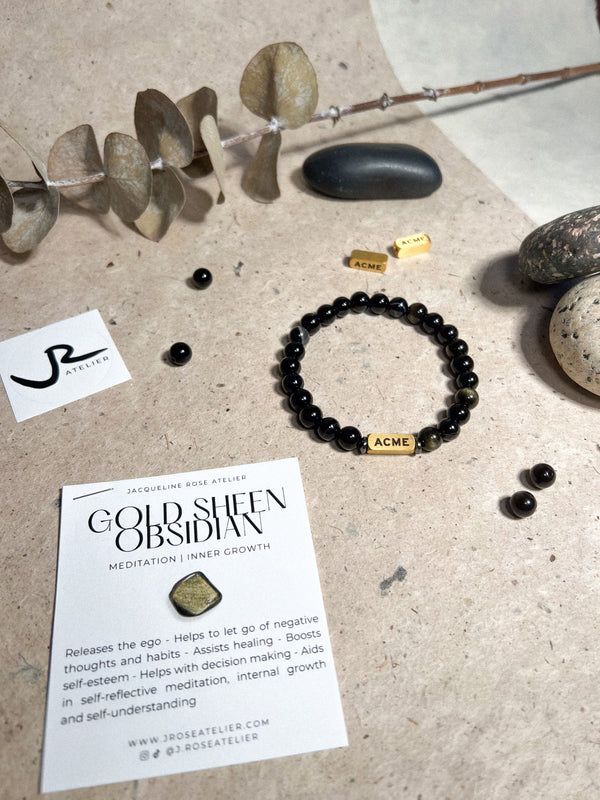 ACME x J.R.A. Golden Obsidian Bracelet